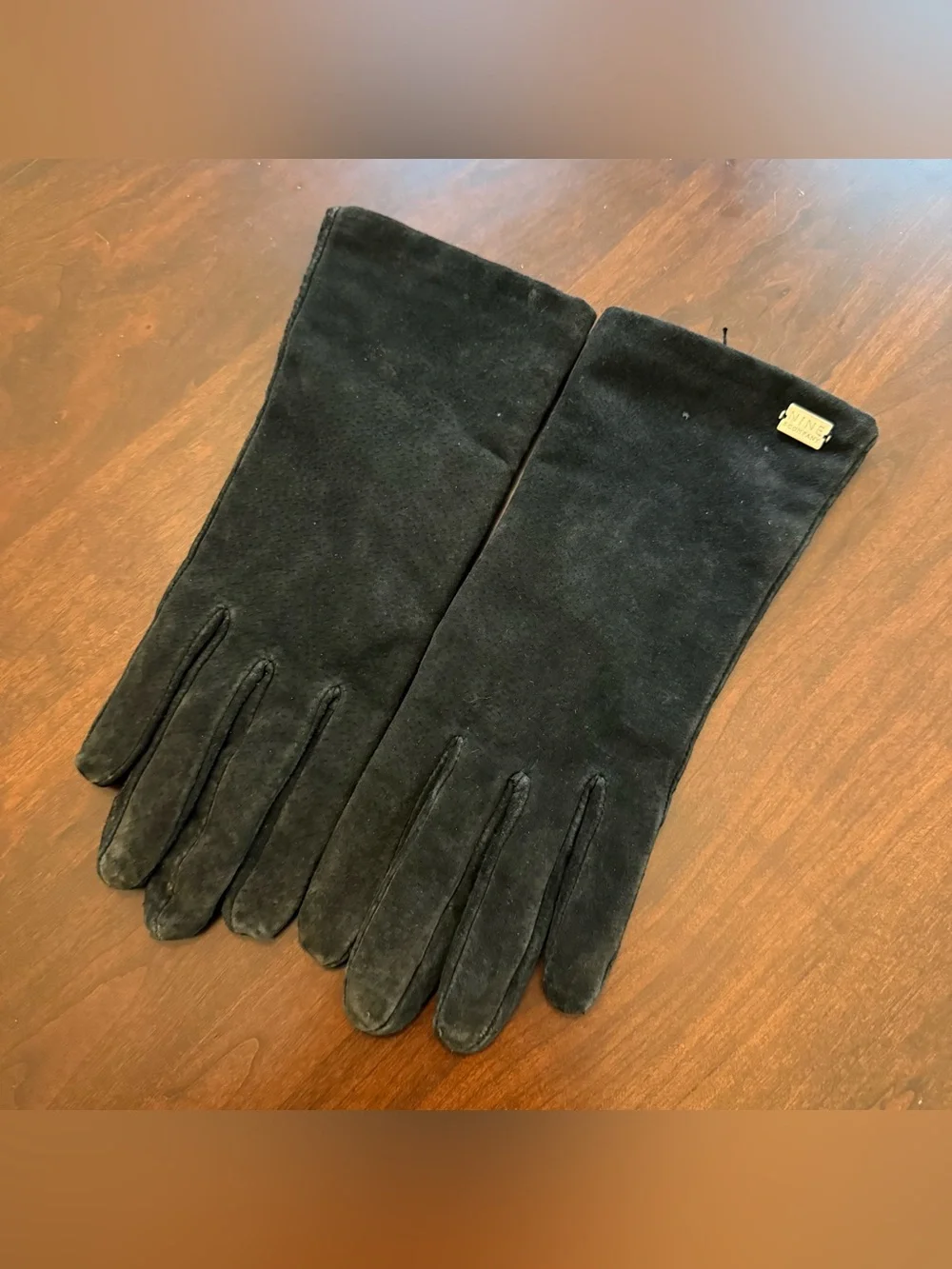 Nine And Company black Suede Gloves